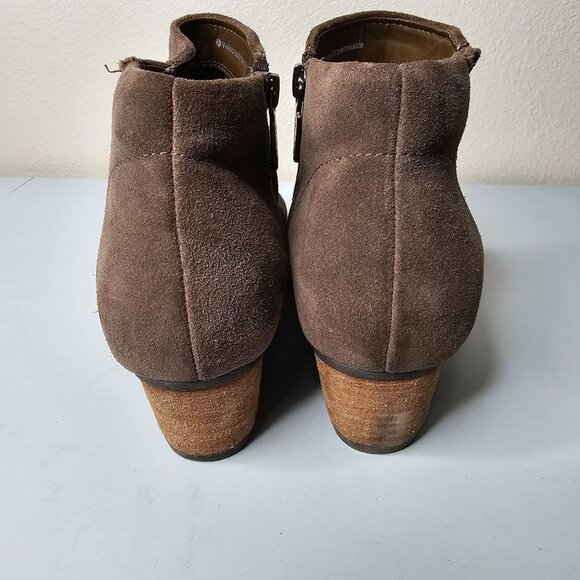 Blondo 9.5 Brown Valli 2 Suede Leather Ankle Booties Waterproof Low Heel Boots - Picture 7 of 10